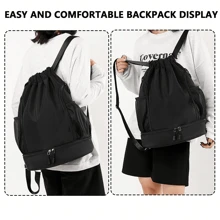 Mochila Con Cordón De Moda, Mochila Casual Nueva Para Hombres Y Mujeres Exterior Montañismo De Tela Oxford Senderismo Fitness
