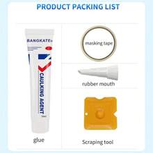 1 件塑鋼膩子美化縫,防水,防黴,廚房,浴室,衛生間,防水膠,用於封邊、修補、填充、止漏 - 白色的 - 查看 8