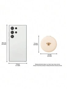 1 chiếc gương trang điểm tròn hai mặt bằng da, khảm hình ong vàng, có các màu vàng, đen, hồng, đỏ hồng, quà tặng cho mẹ, dì, bà, con gái, cháu gái, chị gái, bạn bè, bạn gái, vợ, cô dâu, phù dâu, mẹ đỡ đầu, mẹ, mẹ chồng, đồng nghiệp nhân dịp các ngày lễ, sinh nhật, đám cưới, Ngày của Mẹ, Ngày Valentine, Giáng sinh, Năm mới, Ngày Nhà giáo, Kỷ niệm, Lễ tốt nghiệp, Tiệc mừng em bé chào đời, Trang điểm, Giá rẻ, Trang trí phòng, Bàn trang điểm, Du lịch, Phòng ngủ, Phụ kiện trang điểm, Gương, Gương trang điểm, Gương mini, Gương nhỏ gọn, Gương cầm tay, Giá rẻ, Quà tặng nhỏ, Trang điểm, Dụng cụ trang điểm, Đồ rẻ tiền, Quà tặng, Quà tặng cho phụ nữ, Quà Giáng sinh, Quà khuyến mãi, Du lịch, Đồ rẻ tiền, Vật dụng cần thiết khi đi du lịch - Nhiều màu - Xem 9