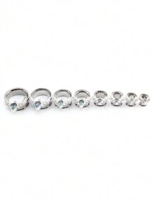 2 Stücke Ohrdehner Aus Edelstahl Mit Tropfenform, Ohr Tunnel Stöpsel, Fleisch Dehnungs Messgeräte, Unisex Körperschmuck