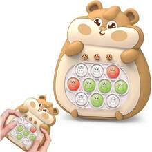 Juguete De Dedos De Empuje Rápido Actualizado Con Luz De Doble Color, Modo De Luz, Consola De Juego De Presión De Dedos Para Mano, Regalo De Cumpleaños Adecuado Para Niños Mayores De 3 Años Y Adultos. Hamster Rosa(requiere 3 Baterías Aaa, No Incluidas En El Suministro. Es Necesario Un Destornillador Para Abrir El Compartimento De La Batería. No Incluido En El Suministro.) - Multicolor - Ver 9