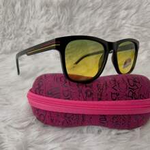 男性太陽眼鏡，夏季休閒戶外防曬，絕佳送禮好物 - 黑色 - 查看 2