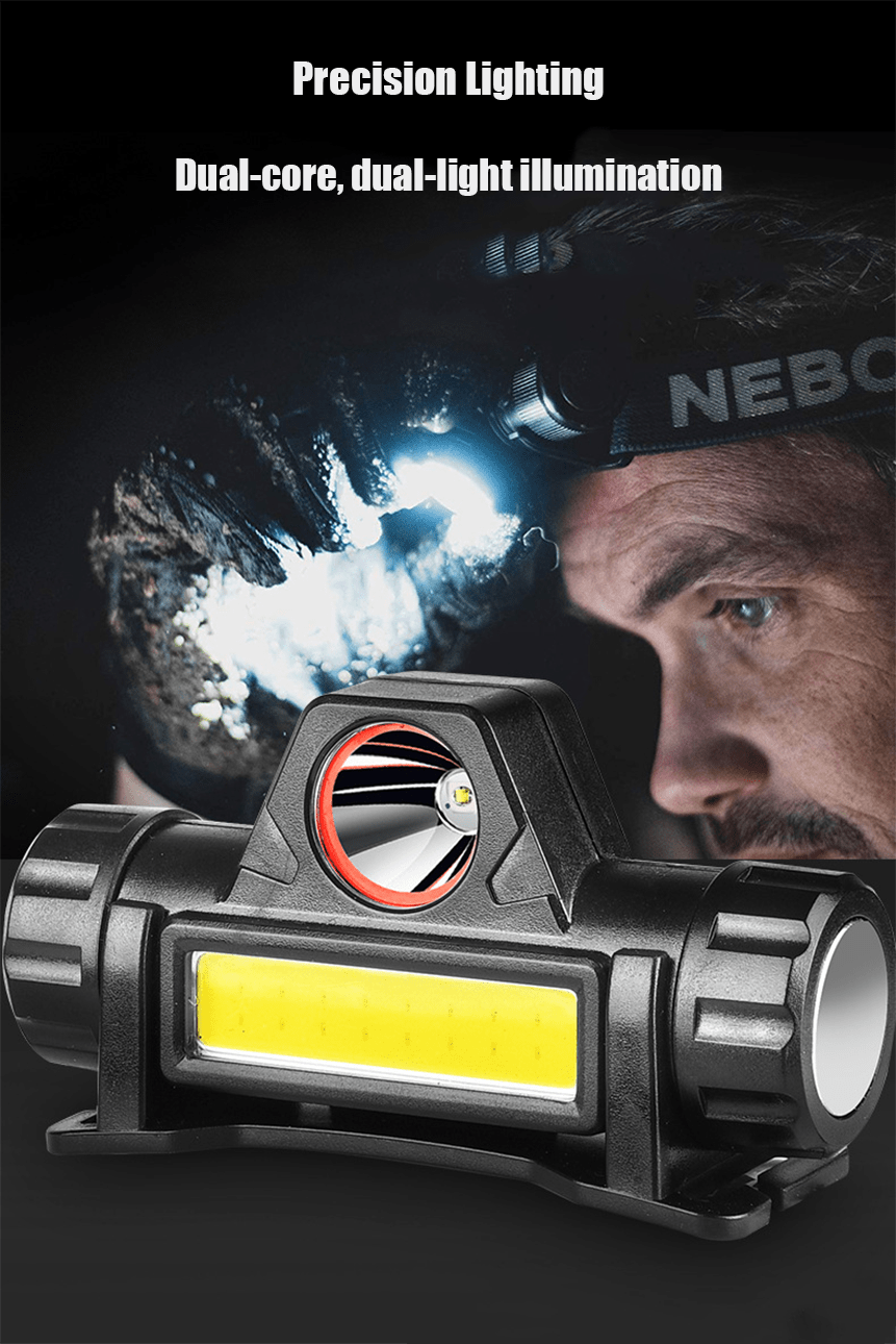 1 LED Headlamp Mini Rechargeable Small Waterproof Diffuse Reflective