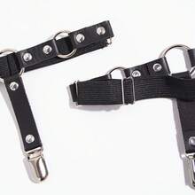 1 Pair Lolita Japanese Sweet Kawaii Style Ladies Socks With Faux Leather Garter