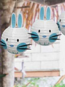 Buổi tiệc Đồ trang trí Quân nhu Con thỏ Đèn lồng giấy Có thể tái sử dụng Phấn màu Màu sắc Treo Đèn lồng Đồ trang trí Đối với Gia đình Ngoài trời Sân trong Cây lễ Phục sinh Săn bắn Buổi tiệc Món quà - Màu xanh lam - Xem 6