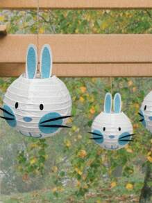 Buổi tiệc Đồ trang trí Quân nhu Con thỏ Đèn lồng giấy Có thể tái sử dụng Phấn màu Màu sắc Treo Đèn lồng Đồ trang trí Đối với Gia đình Ngoài trời Sân trong Cây lễ Phục sinh Săn bắn Buổi tiệc Món quà - Màu xanh lam - Xem 5