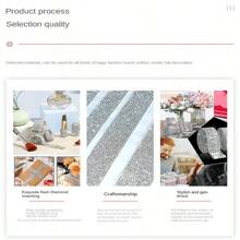 Tira Adhesiva De Diamantes De Imitación De Cristal, Adhesivo De Brillo, Rollo De Diamantes De Imitación Con Diamantes De Imitación De 2 Mm Para Manualidades - Rosa - Ver 5