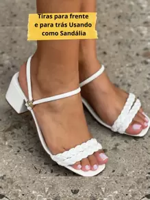 Women Heeled Sandals - White - View 2