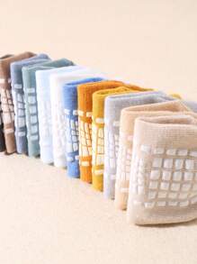 5pairs/Set Infant & Toddler Random Anti-Slip Dotted Socks, Floor Socks - Multicolor - View 2