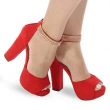 MODARPE Women Heeled Sandals - 紅色 - 查看 2