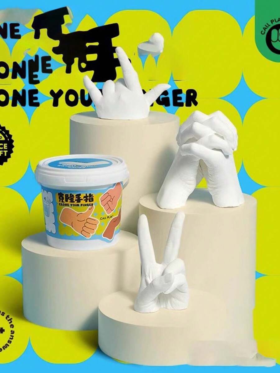 1pc Multi-Color 3D Clone Finger Model Gypsum Powder DIY Kit, Craft Supplies For Fingerprint Cloning Toys - White - View 1