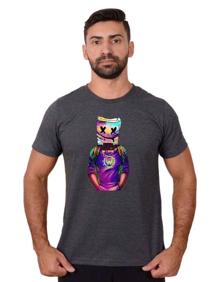 Men T-Shirts - 深灰色 - 查看 1