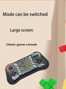 1pc Classic Handheld Game Console - Russian Block Big Screen, Vintage Pocket Game Player, Batteries Not Included