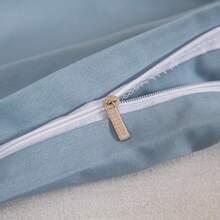 1入組刷毛床上用品被套,日系無商標風格,親膚柔軟,防滑,適用於四季,適用於queen Size床上用品,適用於全家人 - 霧霾藍 - 查看 10