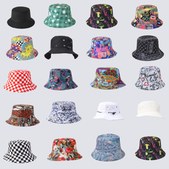 波西米亚风新款优雅轻便印花女士渔夫帽，可折叠太阳帽，适合户外骑行、钓鱼、休闲运动，女士万圣节防紫外线帽