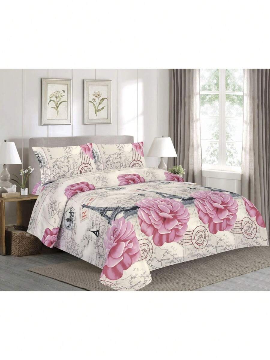 JUEGO DE SABANAS QUEEN SIZE - Beis - Ver 1