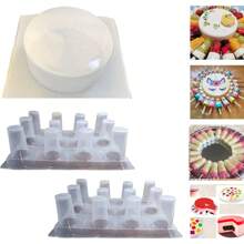Set de 2 moldes para gelapaletas de 12 cavidades c/u + 1 curculo de 20 cm - Blanco - Ver 1