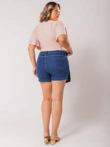 Women Denim Skirts - Màu xanh lam - Xem 2