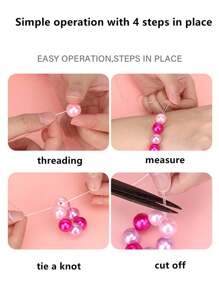 Kit de manualidades de cuentas de moda para niños: Juego de bisutería hecha a mano con collares, pulseras y accesorios para el cabello, kit de fabricación de joyas para niños para pulseras, collares, accesorios para el cabello y regalos - Multicolor - Ver 10