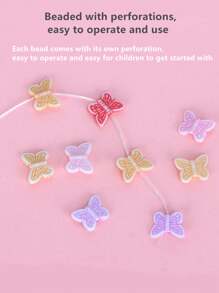 Kit de manualidades de cuentas de moda para niños: Juego de bisutería hecha a mano con collares, pulseras y accesorios para el cabello, kit de fabricación de joyas para niños para pulseras, collares, accesorios para el cabello y regalos - Multicolor - Ver 5