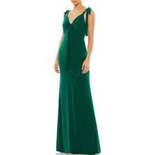 Ieena for Mac Duggal Womens Open Back Maxi Evening Dress - emerald - View 1