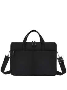 两件装纯色多功能笔记本电脑保护套，轻便易携，经久耐用，时尚美观，可容纳14英寸笔记本电脑。适合作为教师礼物、文具包或教师节礼物。也适合大学生、返校季、课堂使用，可用作笔记本电脑包、背包和圣诞礼物。 - 黑色 - 查看 2