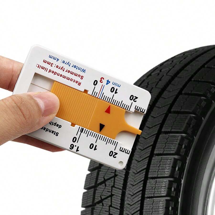 1pc Plastic Tire Tread Depth Gauge 0-20mm Game Table Depth Gauge, Portable Tire Tread Depth Measuring Instrument - Multicolor - View 1