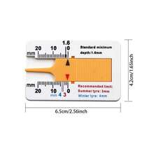 1pc Plastic Tire Tread Depth Gauge 0-20mm Game Table Depth Gauge, Portable Tire Tread Depth Measuring Instrument - Multicolor - View 3