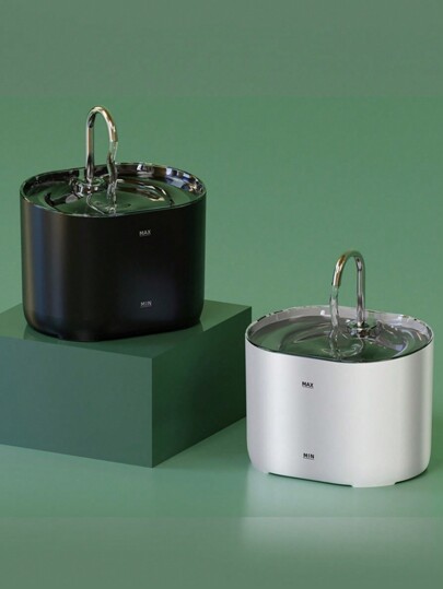 2.2L/74oz/0.58Gallon Automatic Pet Water Fountain, Stainless Steel Spout To Attract Cats, Ultra Quiet Pump, Suitable For Medium-Small Cats And Dogs, Auto Water Dispenser With Replacement Filter Cartridge