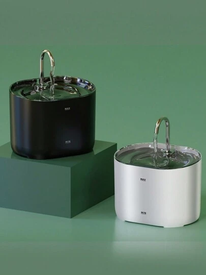 2.2L/74oz/0.58加仑自动宠物饮水器，不锈钢喷嘴吸引猫，超静音泵，适用于中小型猫和狗，自动饮水机配有替换滤芯