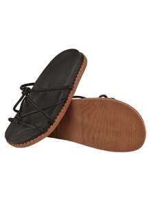 Women Flat Sandals - màu đen - Xem 4