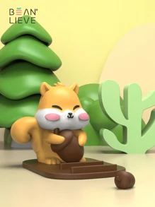 Cute Squirrel Design Phone Holder, Desk Decoration - Brown - View 2