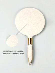 Makeup Mirror, 1Pc European Style Vintage Handle Cosmetic Mirror Handheld Mirror, Vanity Mirror, Living Room Home Bedroom Bathroom House Decor, Travel Stuff, Wedding, Party, Birthday, Gifts For Men Mom Dad Best Friends Teacher, New Years, Accessories, Funny Gift