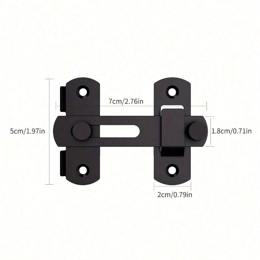 1pc Stainless Steel Door Lock Clasp, OldFashioned Latch Burglar Lock