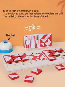 Khối xây dựng ba chiều cho hai người, Trò chơi giải đố dành cho trẻ em, Trò chơi giải đố rèn luyện tư duy logic, Đồ chơi trò chơi tương tác giữa cha mẹ và con cái [Màu sắc của chuông là ngẫu nhiên] - Nhiều màu - Xem 3