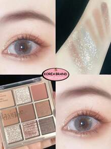 Dasique 眼影盘 #01 糖布朗尼，眼影盘，纯素韩国彩妆，无动物实验，纯素，9 种易于晕染的色调，哑光和珠光质地，附赠精美韩国彩妆礼品 - 01 Sugar Brownie - 查看 2