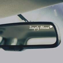 Simply  Car Rearview Mirror Decorative Stickers - White - View 6