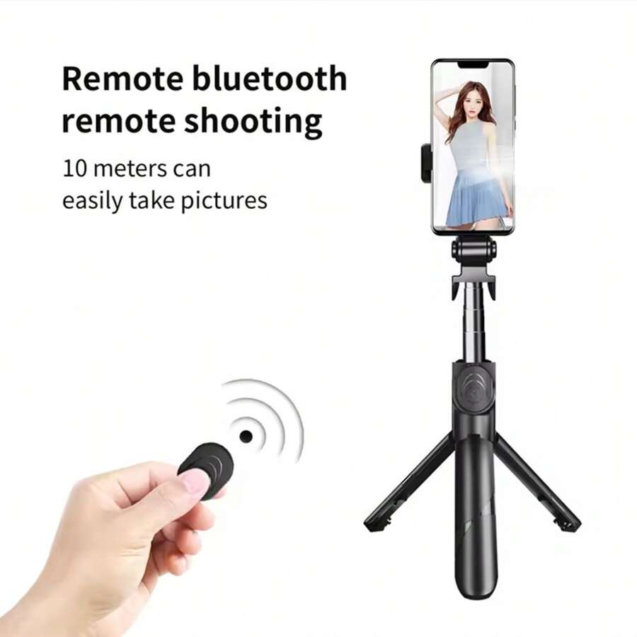 1pc Extendtable Selfie Stick Phone Tripod, With Remote For All Cell