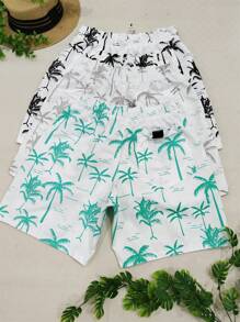 Men Beach Shorts - Green - View 3