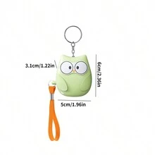 1pc White Owl Shaped Personal Alarm For Women, Outdoor Children, Students, Emergency Self Defense Keychain - White - View 7