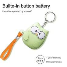 1pc White Owl Shaped Personal Alarm For Women, Outdoor Children, Students, Emergency Self Defense Keychain - White - View 6