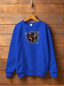 Men Sweatshirts - 寶藍色 - 查看 1