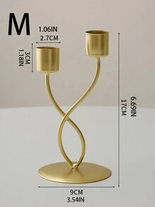 1 Miếng Hợp thời Nhà  Sử dụng Sang trọng Phong cách Chân nến Đồ trang trí Bộ đồ ăn Đối với Retro & Lãng mạn Bàn Đồ trang trí - Vàng - Xem 4