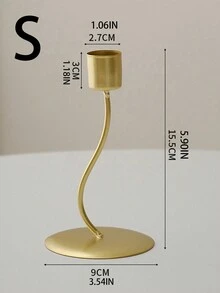 1 Miếng Hợp thời Nhà  Sử dụng Sang trọng Phong cách Chân nến Đồ trang trí Bộ đồ ăn Đối với Retro & Lãng mạn Bàn Đồ trang trí - Vàng - Xem 3