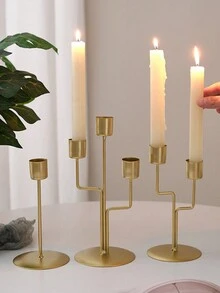 1 Miếng Hợp thời Nhà  Sử dụng Sang trọng Phong cách Chân nến Đồ trang trí Bộ đồ ăn Đối với Retro & Lãng mạn Bàn Đồ trang trí - Vàng - Xem 6