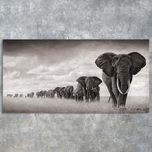 1Pc Unframed Voi Châu Phi Động Vật Hoang Dã Poster, Canvas Chống Thấm Nước Nghệ Thuật Treo Tường, Tác Phẩm Nghệ Thuật Hiện Đại Tranh Treo Tường Làm Quà Tặng, Phòng Khách, Phòng Ngủ, Phòng Ăn, Nhà Bếp, Văn Phòng, Phòng Tắm, Quán Cà Phê, Quầy Bar, Trang Trí Tường Thẩm Mỹ, Trang Trí Nhà Và Ký Túc Xá - Nhiều màu - Xem 1