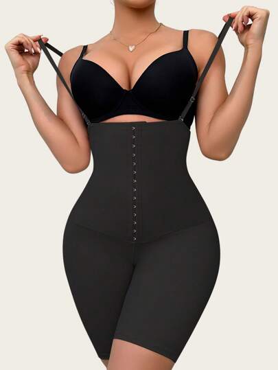 High Waist Shapewear Shorts - Seamless Tummy Control & Butt Lifting Shorts With Adjustable Straps, Designed For Women