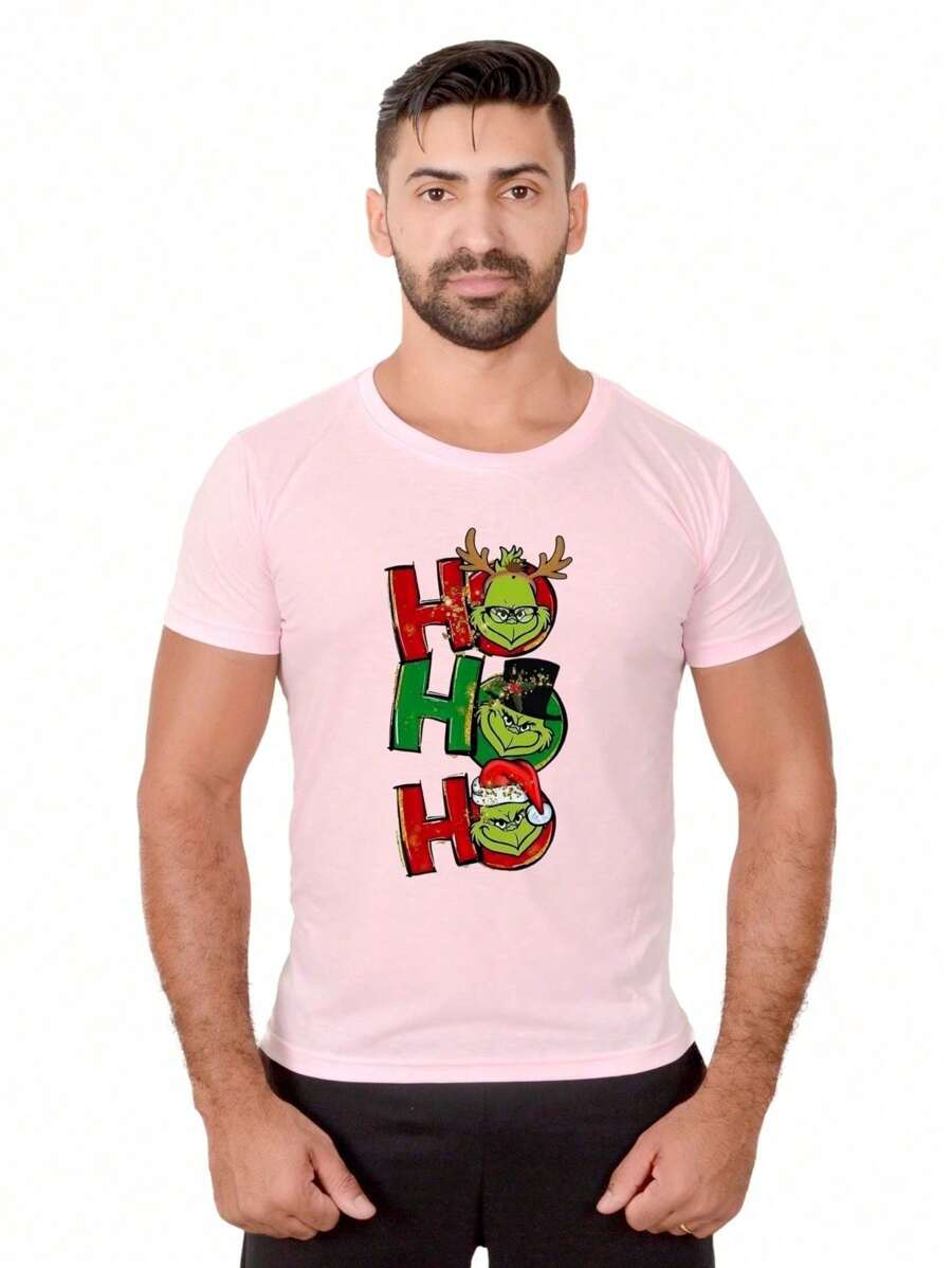 Men T-Shirts - 淺粉色 - 查看 1