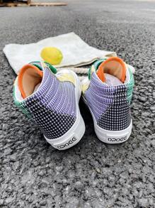 Weiße Baby-leinwand-schuhe, Mittel-hohe Sneaker Für Kinder, Frühling/herbst, Koreanischer Stil, Minimalistisch, Modisch, Lässige Freizeitschuhe Mit Schnürsenkel, Klassisch, Vielseitig, Skateboard-schuhe - Grün - Übersicht 6