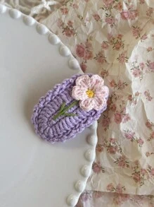 1 chiếc kẹp tóc bện nhiều màu sắc dễ thương bằng len dành cho nữ và bé gái, thủ công, lý tưởng để đeo hàng ngày, đi học, làm quà tặng cho bạn gái, gia đình và các cặp đôi, phụ kiện tóc, kẹp tóc, kẹp tóc, đồ dùng học tập - kẹp tóc hoa - Xem 11